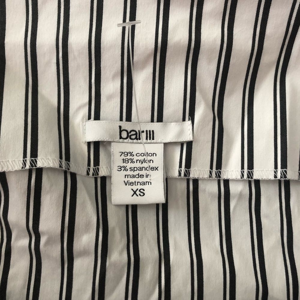 Bar 3 Off the Shoulder Fold Over Striped Blouse - Picture 5 of 7